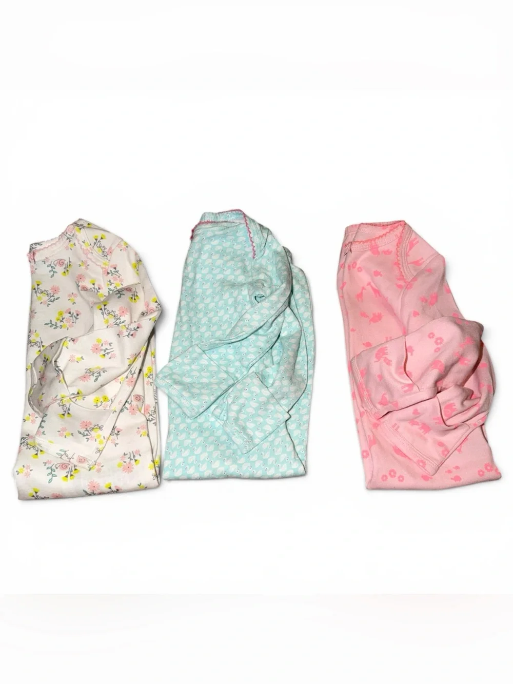 Simple Joys by Carter’s Baby Gown Set 3 Pack 0-3M Floral Swan Safari NWOT